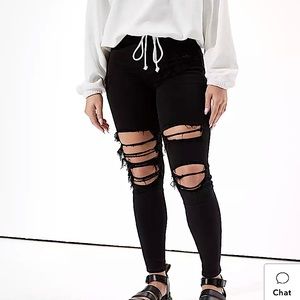 American Eagle next level curvy high rise jeggings